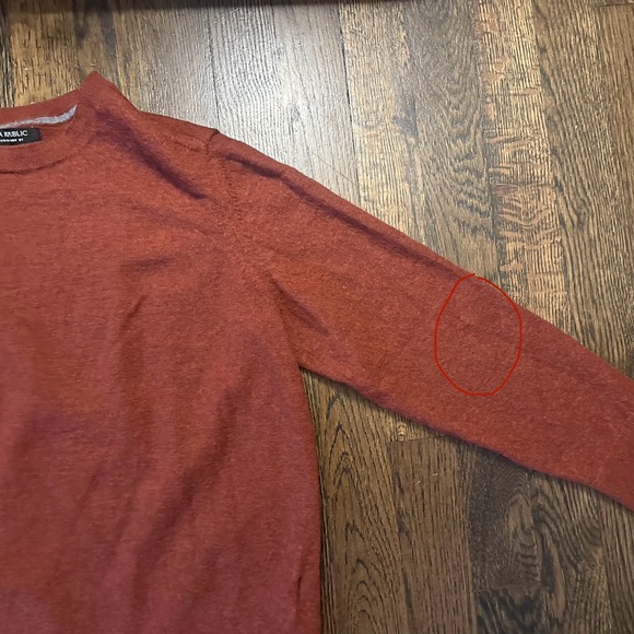 EUC Banana Republic Sweater Italian Merino Wool by Baruffa Bronze Brown womens L - Picture 3 of 9